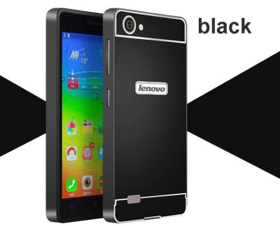 Други Бъмпъри за телефони Луксозен алуминиев бъмпър за Lenovo Vibe X2 с черен твърд гръб
